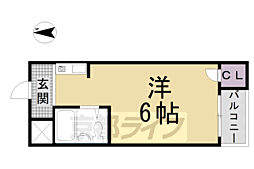 コーポ大仏 1Kの間取図画像