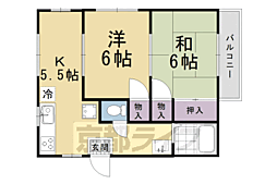 森の宮ハイツ 2DKの間取図画像