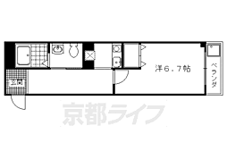 グランドファースト鞍馬口 1Kの間取図画像