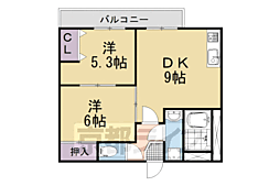 エヌ・グレート 2LDKの間取図画像