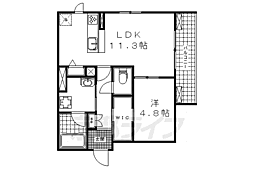 シャーメゾン小野小町 1LDKの間取図画像