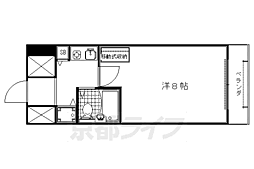 ジョイテル西院 1Kの間取図画像
