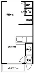 カサデューク平岸53 1DKの間取図画像