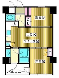 メゾンYFT 2LDKの間取図画像