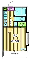 カーサ赤塚 1Kの間取図画像