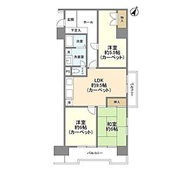 成増ローヤルコーポ 11階3LDKの間取り