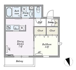 MyStylevintage高島平 1DKの間取図画像