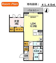 D-Sereno新倉(セレーノニイクラ) 1LDKの間取図画像