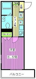 メゾンティアレ 1Kの間取図画像