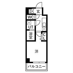 和光市白子3丁目マンション 1Kの間取図画像