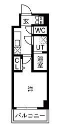 和光市白子3丁目マンション 1Kの間取図画像