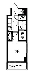 和光市白子3丁目マンション 1Kの間取図画像