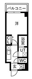 和光市白子3丁目マンション 1Kの間取図画像