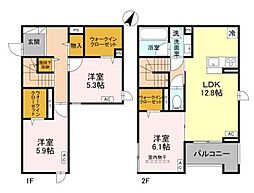 ラ・グリシーヌ・レーブ 3LDKの間取図画像