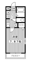 メゾンモネ 1Kの間取図画像