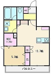 HEBEL MAIZON Feliz 1LDKの間取図画像