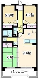 シャンボール志木 3LDKの間取図画像
