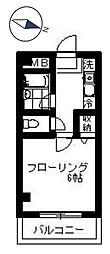 グリーンリーフ十日市場 1Kの間取図画像