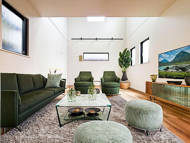 「どういう家具を置こうかな」とわくわくする。自分好みのこだわりのお部屋にしてオンリーワンの部屋でゆったりと寛いでいただけます。（家具類はCGによるイメージ画像です）