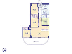 八王子セントラルマンション 4LDKの間取図画像
