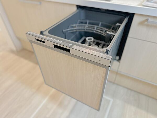 ビルトイン食器洗浄乾燥機付き。家事の負担を軽減し、家族との時間を増やしてくれます。