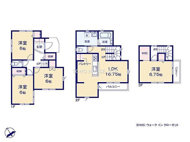 こちらの間取り図で、お部屋の配置や動線をイメージしていただけます。お部屋ごとの広さやレイアウトを参考に、生活のシーンを思い描いてみてください。