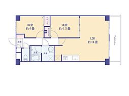 ガーデンホームつつじヶ丘II 2LDKの間取り