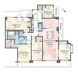 ライオンズマンション拝島 5LDKの間取図画像