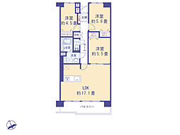コープ府中武蔵野台3号棟 3LDKの間取り