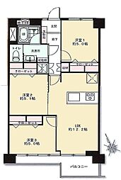 府中住吉町住宅1号棟 3LDKの間取図画像