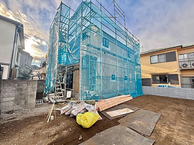 現地外観　2月末完成予定（撮影日2026年1月22日）