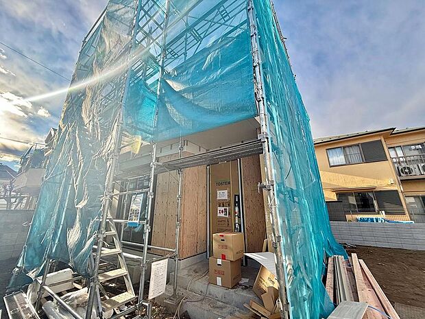 現地外観　2月末完成予定（撮影日2026年1月22日）