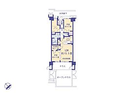 プラウドシティ仙川 2SLDKの間取図画像