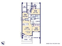 ルイシャトレ府中フェアリーコート 3LDKの間取図画像