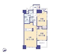 サンヴェール府中 2LDKの間取図画像