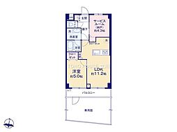 ライオンズマンション国立第5 1SLDKの間取図画像