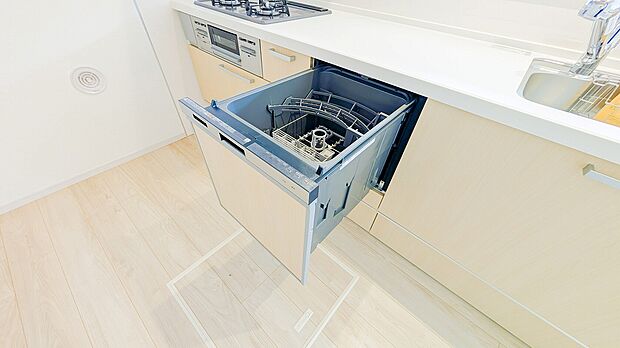 食洗器がついているので、食器洗いも簡単です。