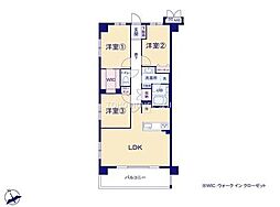 プレシス多摩永山レヴィエ 3LDKの間取図画像