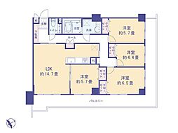 ライオンズプラザ西八王子 4LDKの間取図画像