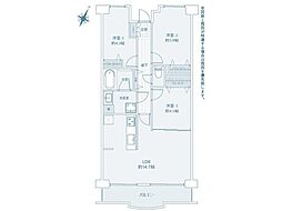 ヴェルデコート多摩センター 3LDKの間取図画像