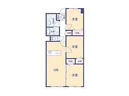 東大和グリーンタウン1号棟 3LDKの間取図画像