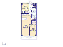 小金井ハイツ 2LDKの間取図画像