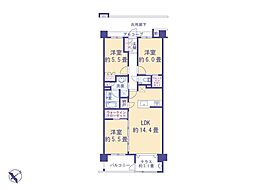 レ・ジェイド豊田マスターヒルズ 3LDKの間取図画像