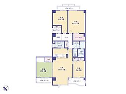 ベルコリーヌ南大沢5-17-2号棟 4LDKの間取図画像