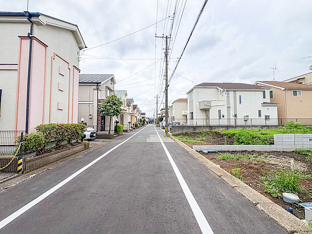 区画がきれいにそろった街並みです。東豊田エリアならではのゆとりがあります。(2026年6月末撮影)