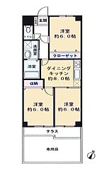 マック羽村コート 3DKの間取図画像