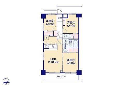 3LDK 間取り