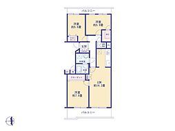 パークハイム三鷹 3LDKの間取図画像