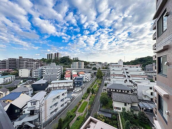 青い空と白い雲が広がる、開放感あふれる眺望が魅力。
