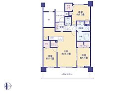 レクセルガーデン相模原 3LDKの間取図画像